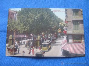 Postales: POSTAL DE BARCELONA - SERIE LEON Nº 24 - RAMBLA DE LAS FLORES